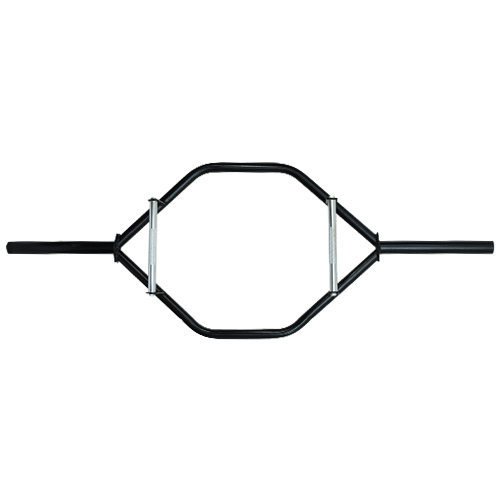 Barra Hexagonal Maciça Preta Pegada Cromada Recartilhada | Base Representações