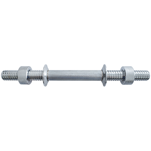 Barra Maciça Cromada Recartilhada Reta 30cm Com Rosca | Base Representações