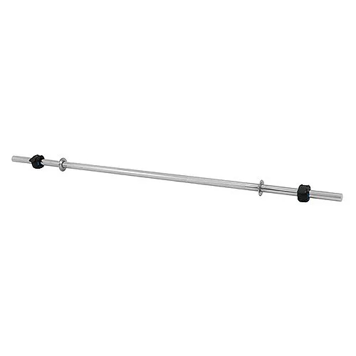 Barra Maciça Cromada Recartilhada Reta 1,6m Com Lock Press Mini  | Base Representações