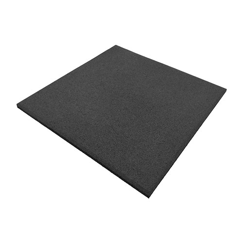 Piso Emborrachado 100x100 Preto 20mm (m² = uma unidade) | Base Representações