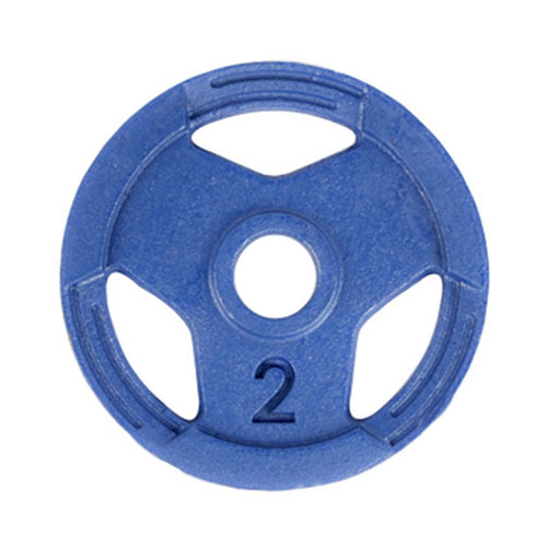 Anilha 15kg Sport Olímpica com 0,45cm Pintada (Preta / Azul) | Base Representações