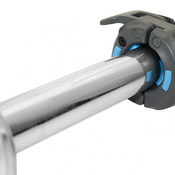Barra Maciça Cromada Recartilhada Reta 30cm Com Lock Press Mini | Base Representações
