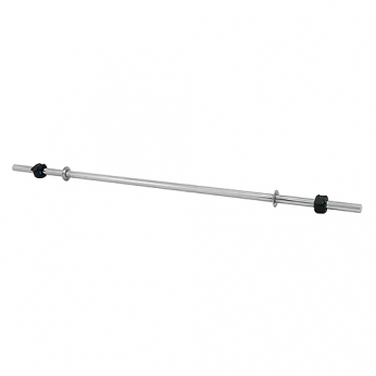 Barra Maciça Cromada Recartilhada Reta 1,2m Com Lock Press Mini  | Base Representações