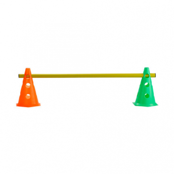 Kit Cone 50 cm com Barreira (2 Cones e 1 Barreira) | Base Representações