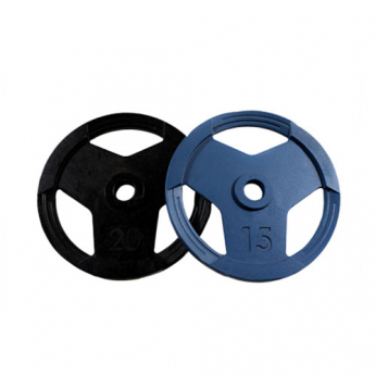 Anilha Sport 2kg Pintada ( Preta/Azul)  | Base Representações