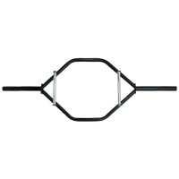Barra Hexagonal Maciça Preta Pegada Cromada Recartilhada | Base Representações