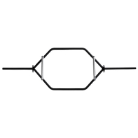 Barra Hexagonal Tubular Preta Pegada Cromada Recartilhada | Base Representações