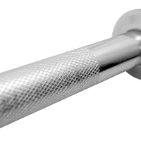 Barra Maciça Cromada Recartilhada Reta 2m Com Lock Press Mini | Base Representações