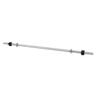Barra Maciça Cromada Recartilhada Reta 2,2m Com Lock Press Mini | Base Representações
