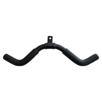 Puxador Triceps Bigode Maciço Preto Com Manopla e Giro | Base Representações