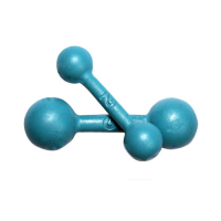 Halter Bola 10kg Pintado (Preta / Azul) | Base Representações